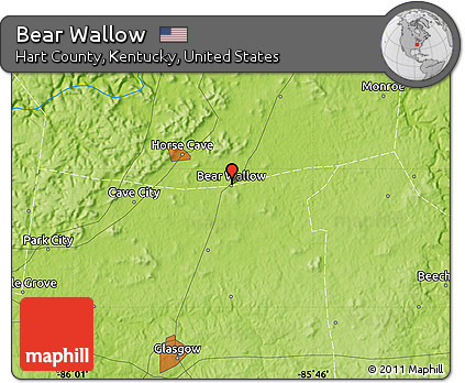 Physical Map of Bear Wallow