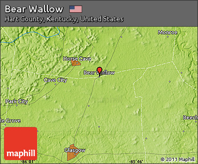 Physical Map of Bear Wallow