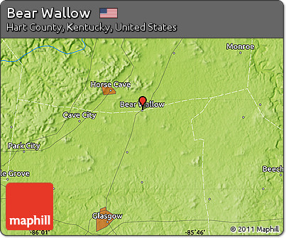 Physical Map of Bear Wallow