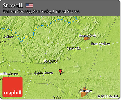 Physical Map of Stovall