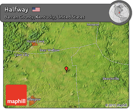 Satellite Map of Halfway