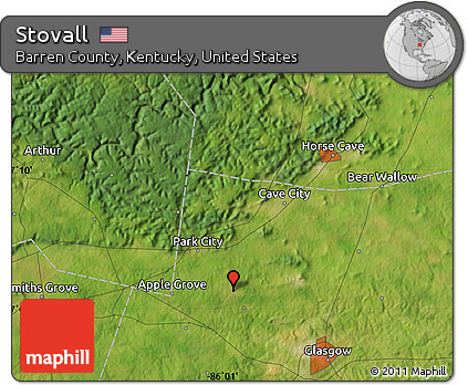Satellite Map of Stovall