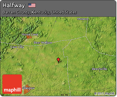 Satellite Map of Halfway