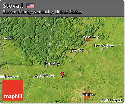 Satellite Map of Stovall