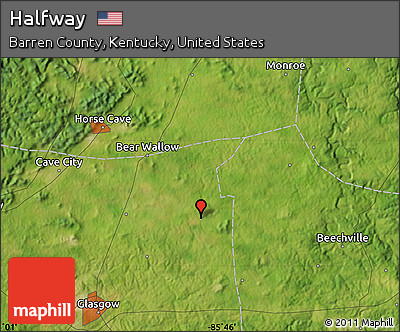 Satellite Map of Halfway