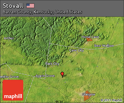 Satellite Map of Stovall