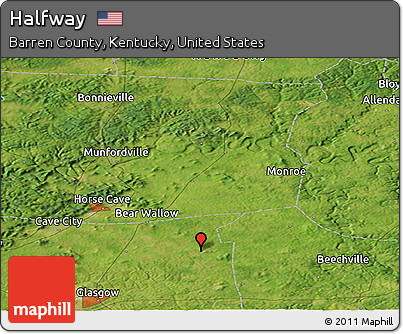 Satellite Panoramic Map of Halfway