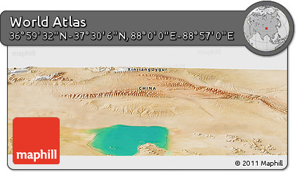 Satellite Panoramic Map of the Area around 37° 14' 49" N, 88° 28' 29" E
