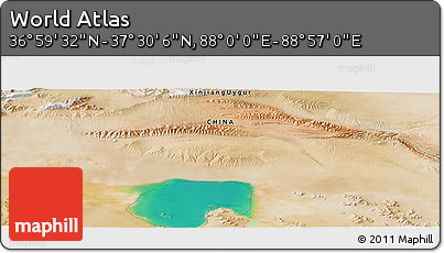 Satellite Panoramic Map of the Area around 37° 14' 49" N, 88° 28' 29" E
