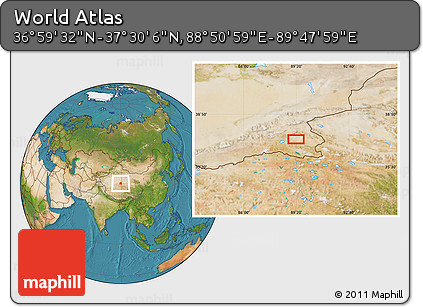Satellite Location Map of the Area around 37° 14' 49" N, 89° 19' 29" E