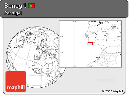 Blank Location Map of Benagil
