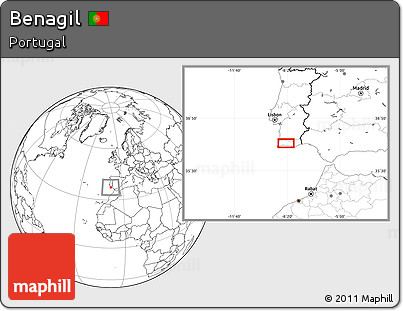 Blank Location Map of Benagil