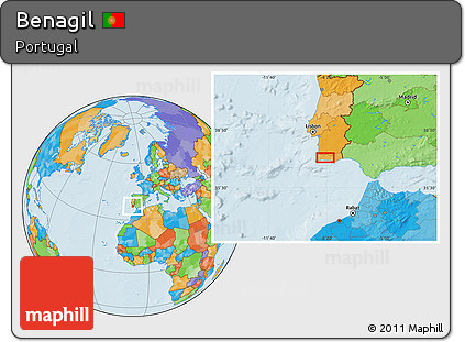 Political Location Map of Benagil