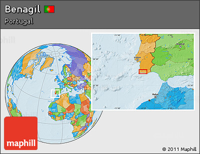 Political Location Map of Benagil