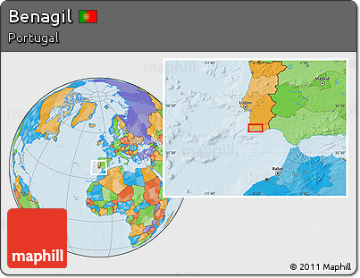 Political Location Map of Benagil