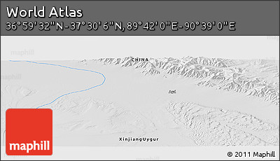 Physical Panoramic Map of the Area around 37° 14' 49" N, 90° 10' 30" E