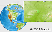 Physical Location Map of the area around 37° 14' 49" N, 90° 1' 30" W