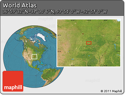 Satellite Location Map of the Area around 37° 14' 49" N, 93° 25' 30" W