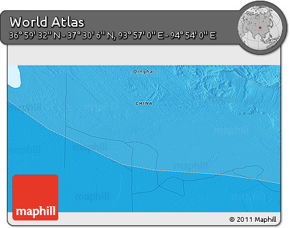 Political 3D Map of the Area around 37° 14' 49" N, 94° 25' 30" E