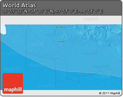 Political 3D Map of the Area around 37° 14' 49" N, 94° 25' 30" E