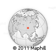 Outline Map of the Area around 37° 14' 49" N, 96° 7' 30" E, rectangular outline