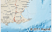 Shaded Relief Map of Torre-Pacheco
