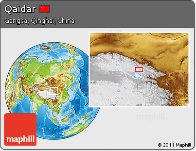 Physical Location Map of Qaidar