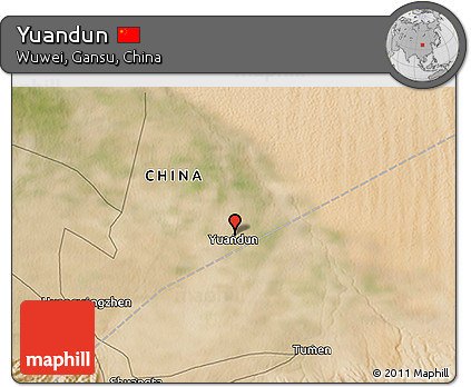 Satellite 3D Map of Yuandun