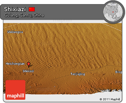 Physical Panoramic Map of Shixiazi