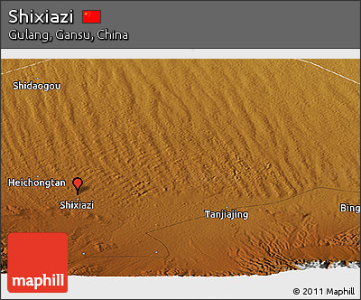 Physical Panoramic Map of Shixiazi