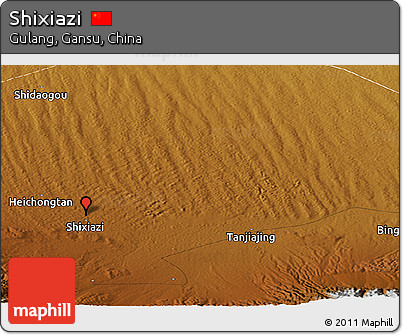 Physical Panoramic Map of Shixiazi