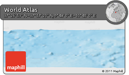Physical Panoramic Map of the Area around 37° 42' 7" N, 10° 16' 30" E