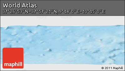 Physical Panoramic Map of the Area around 37° 42' 7" N, 10° 16' 30" E