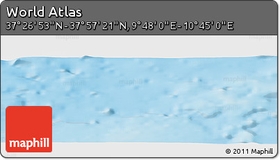 Physical Panoramic Map of the Area around 37° 42' 7" N, 10° 16' 30" E