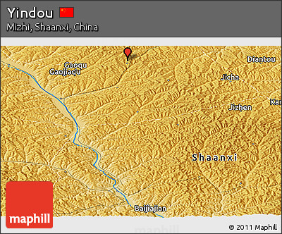 Physical Panoramic Map of Yindou