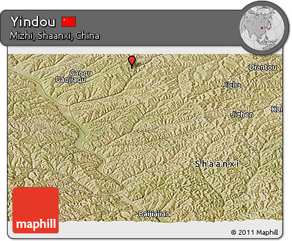 Satellite Panoramic Map of Yindou