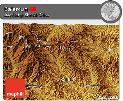 Physical 3D Map of Ba'ercun