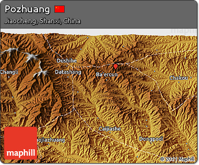 Physical 3D Map of Pozhuang