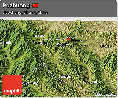 Satellite 3D Map of Pozhuang
