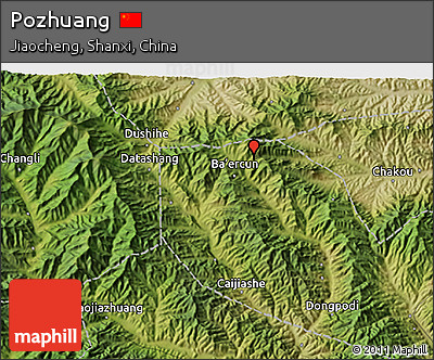 Satellite 3D Map of Pozhuang