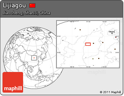 Blank Location Map of Lijiagou