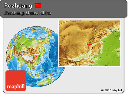 Physical Location Map of Pozhuang