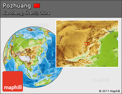 Physical Location Map of Pozhuang