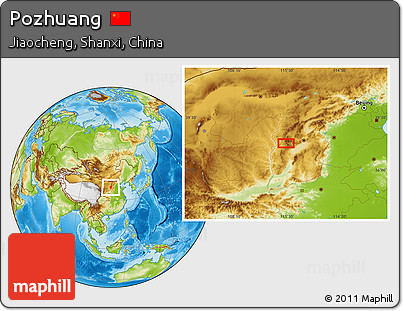 Physical Location Map of Pozhuang