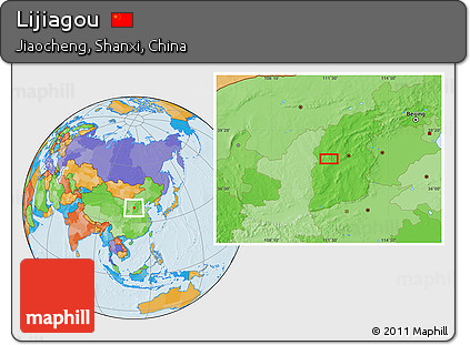 Political Location Map of Lijiagou
