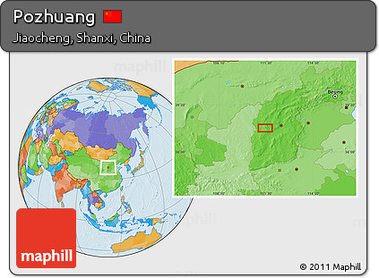 Political Location Map of Pozhuang