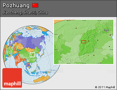Political Location Map of Pozhuang