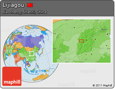 Political Location Map of Lijiagou