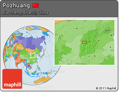 Political Location Map of Pozhuang
