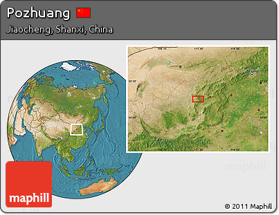 Satellite Location Map of Pozhuang
